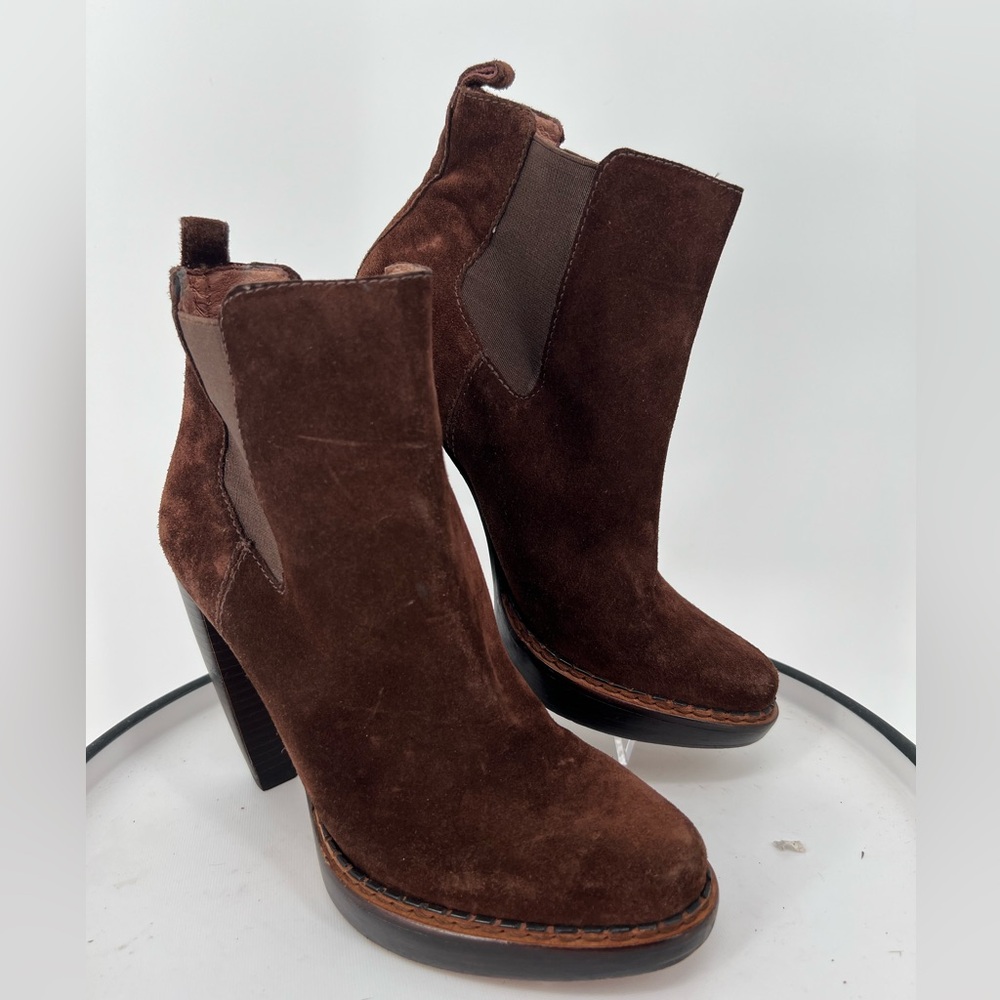 MICHAEL MICHAEL KORS BROWN SUEDE BOOTS MADE IN BRAZIL